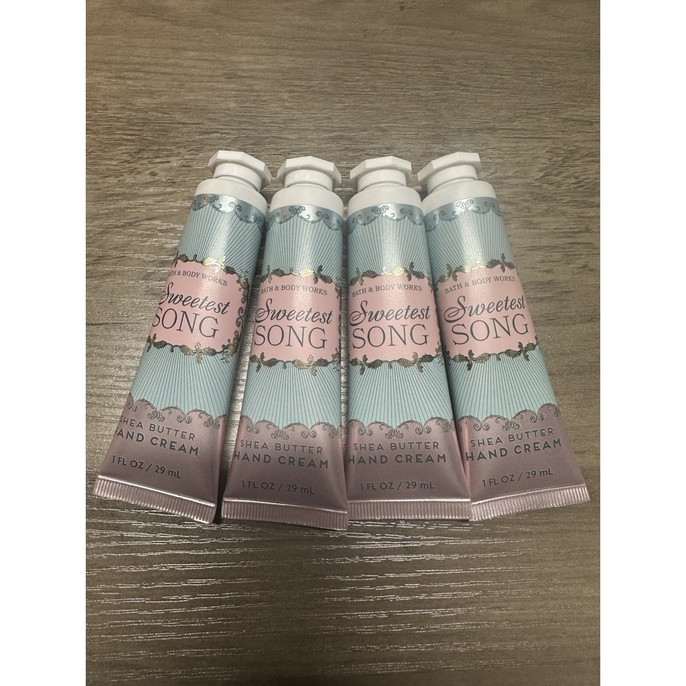Bath & Body Works SWEETEST SONG 1oz Travel Size Shea HAND CREAM Set Of 4 New
